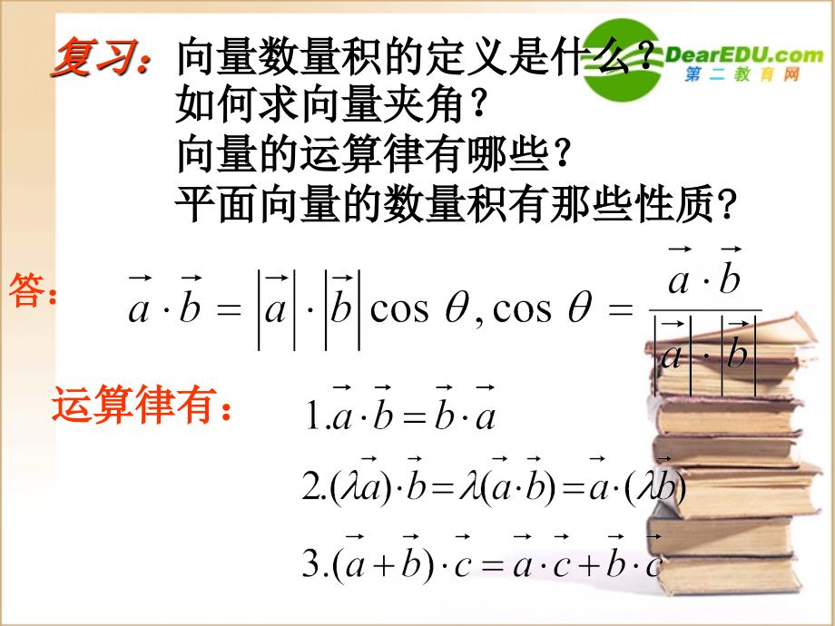 向量数量积的坐标运算与度量公式_第2页