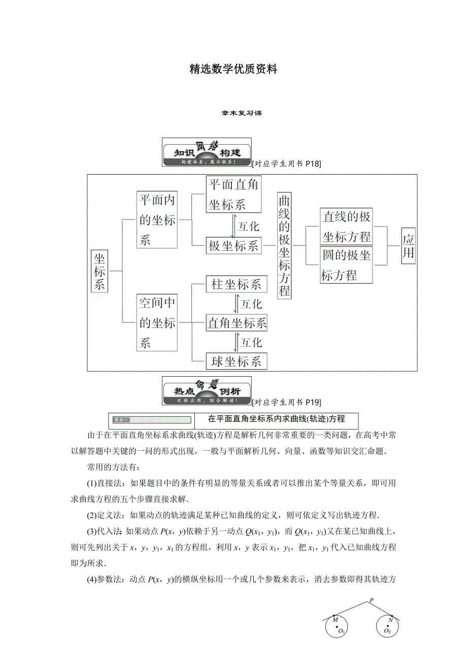 [最新]高中数学北师大版选修44同步配套教学案：第一章 章末复习课_第1页