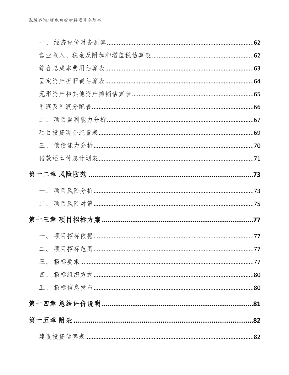 锂电负极材料项目企划书_范文参考_第4页