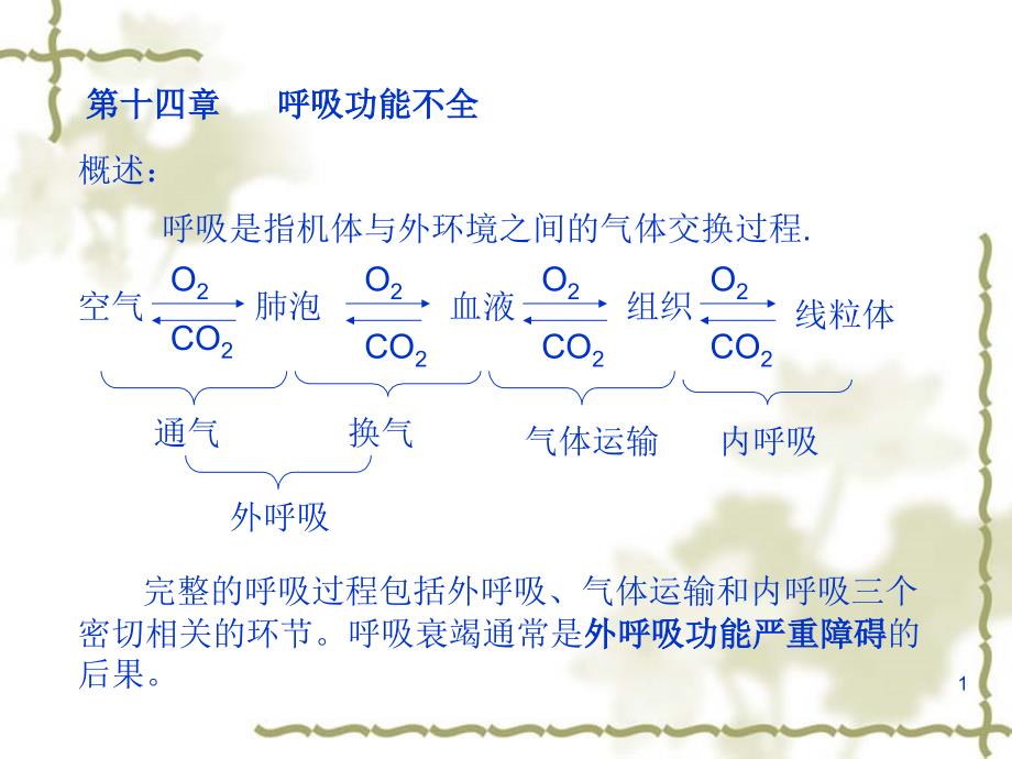 教学课件第十四章呼吸功能不全_第1页