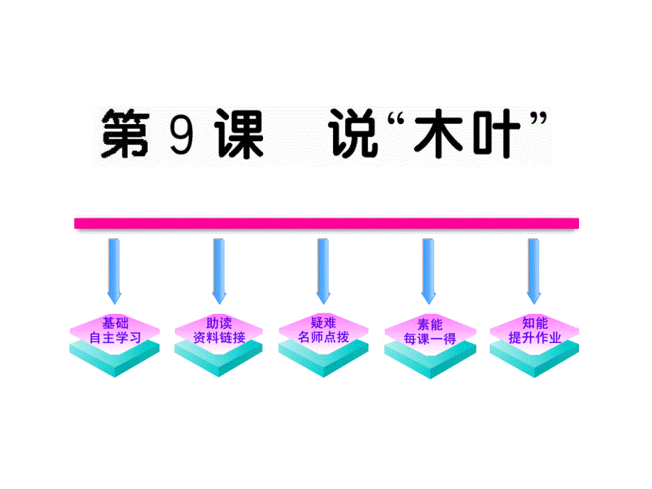 版语文全程学习方略课件必修59说木叶人教版_第1页