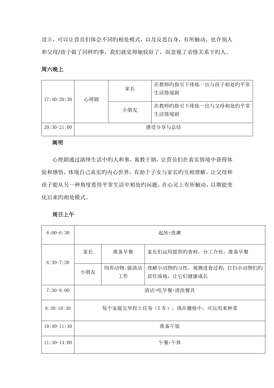 周末亲子营活动专题方案小小农场主两天两夜_第4页