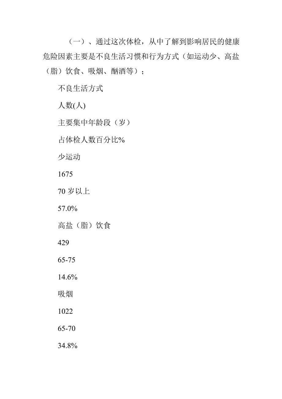 65岁以上老年人健康体检分析报告_第5页