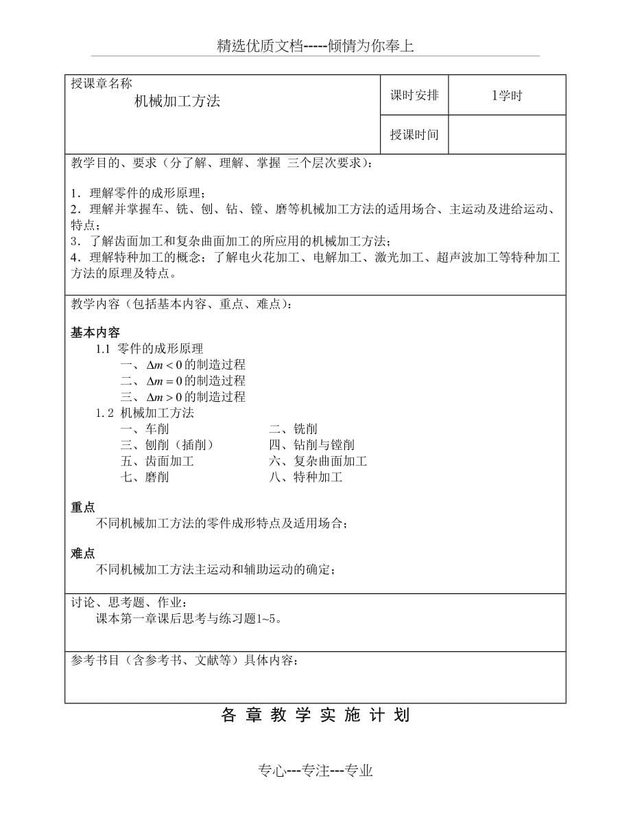 《机械制造技术基础》教案2010(共76页)_第5页