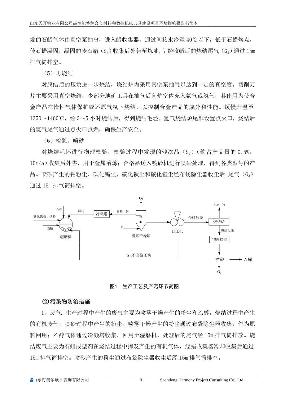 天开钨业有限公司高性能特种合金材料和数控机床刀具项目申请建设环境评估报告书.doc_第5页