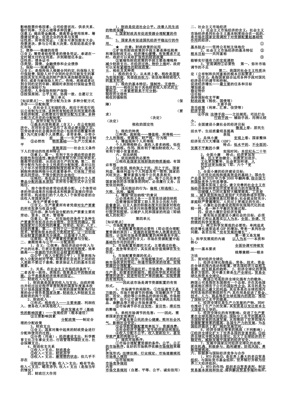 人教版政治必修一复习提纲(★★全★★)_第2页