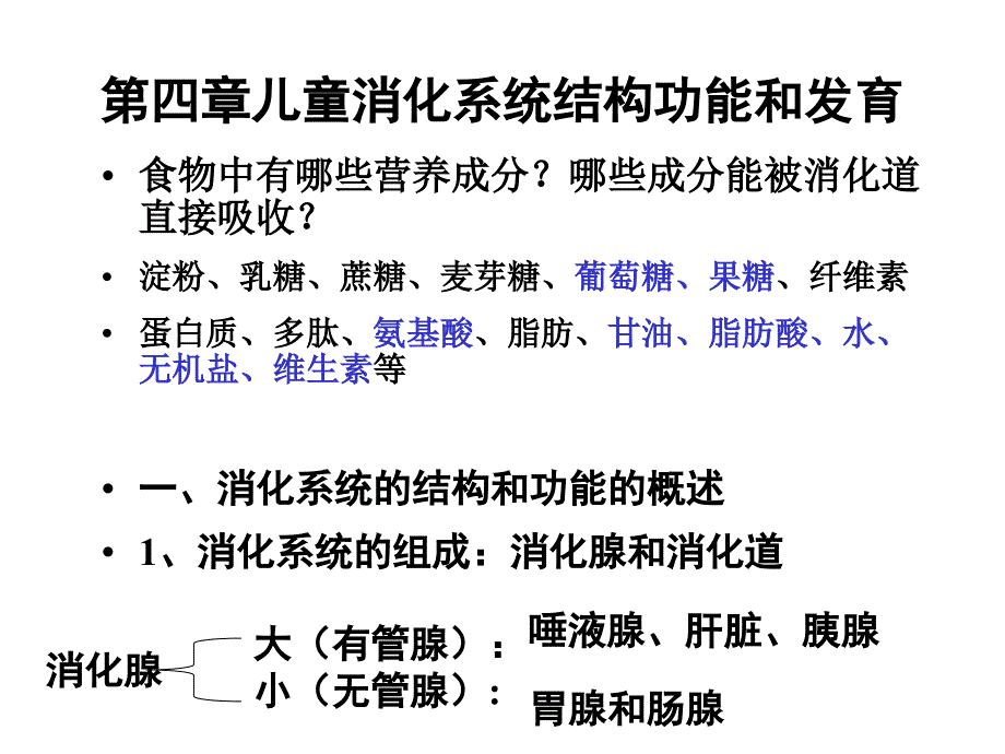 儿童消化系统的结构功能及发育.ppt_第1页