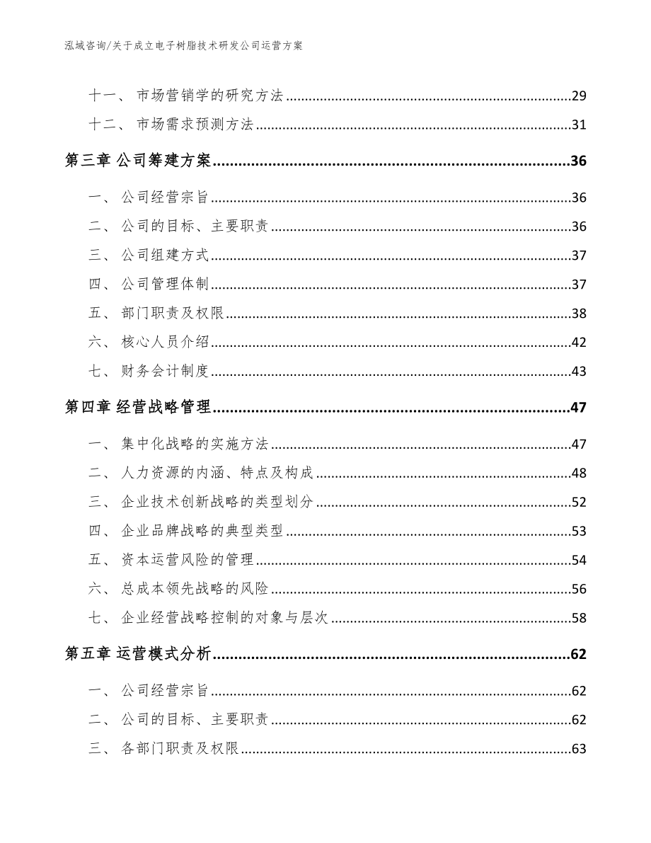 关于成立电子树脂技术研发公司运营方案（参考范文）_第3页