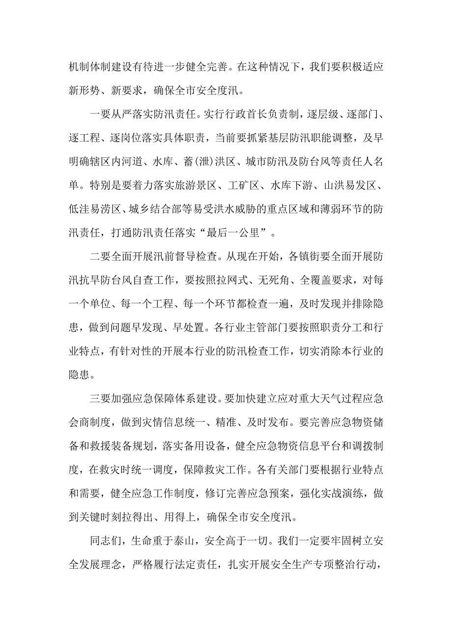 政府安全生产工作会议上的领导讲话——坚持 突出 落实_第5页