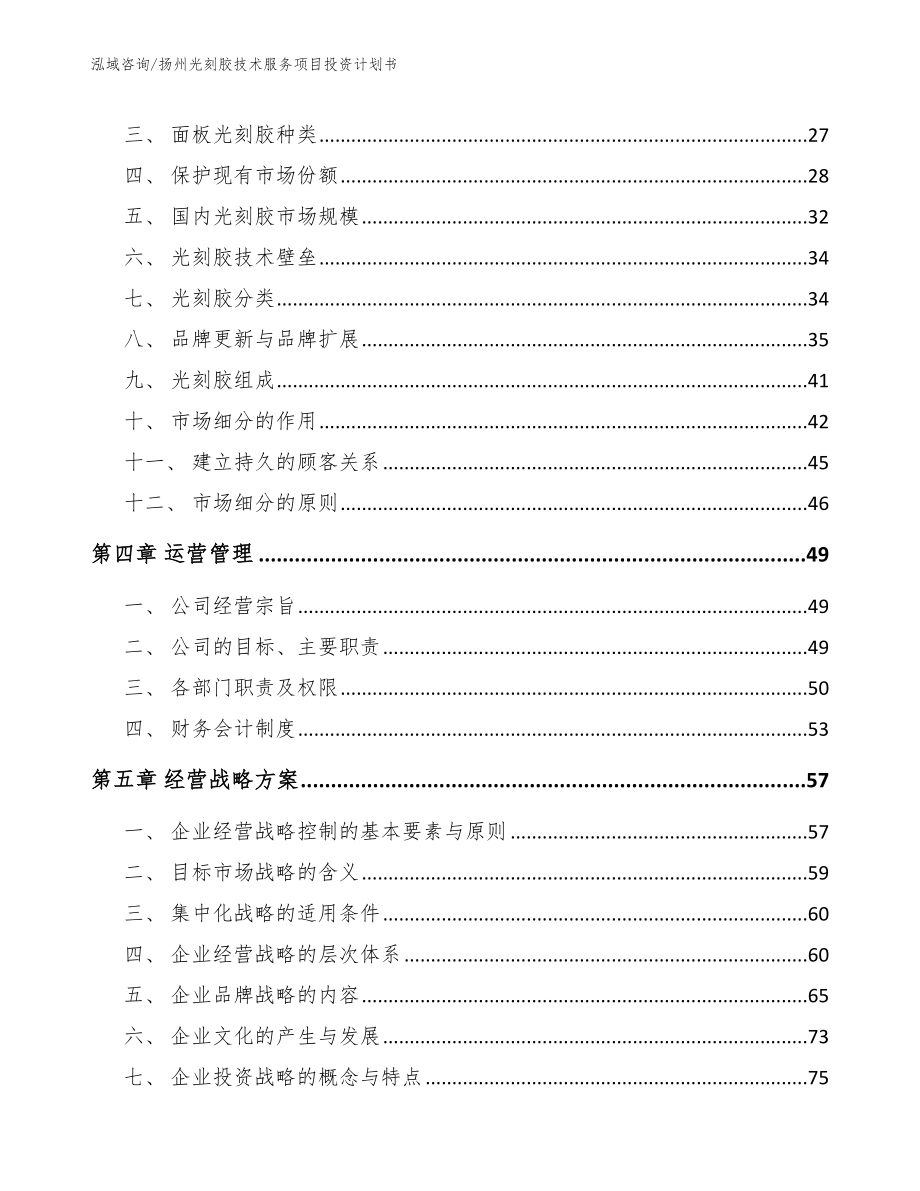 扬州光刻胶技术服务项目投资计划书_第2页