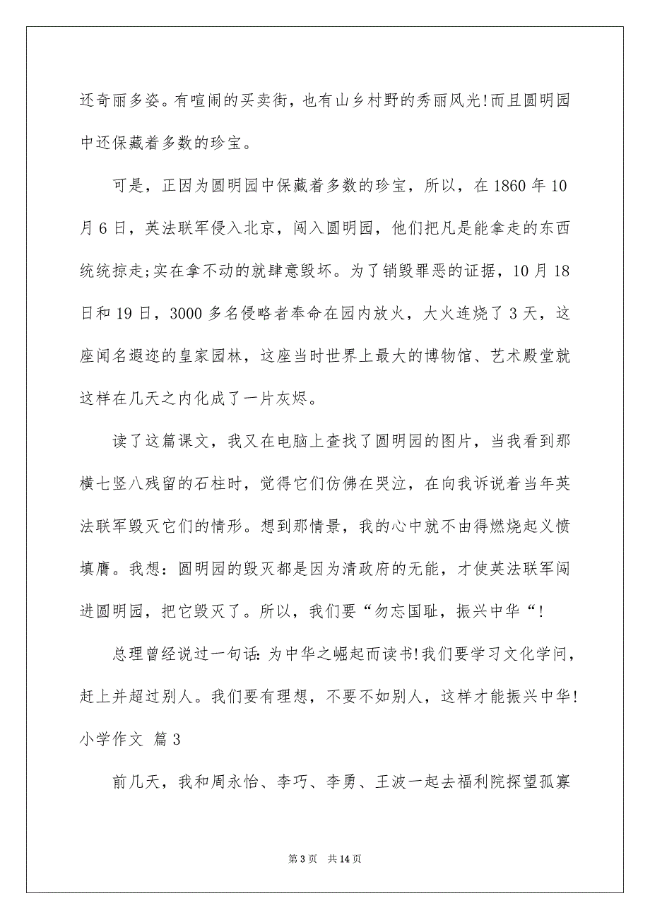 有关小学作文合集九篇_第3页