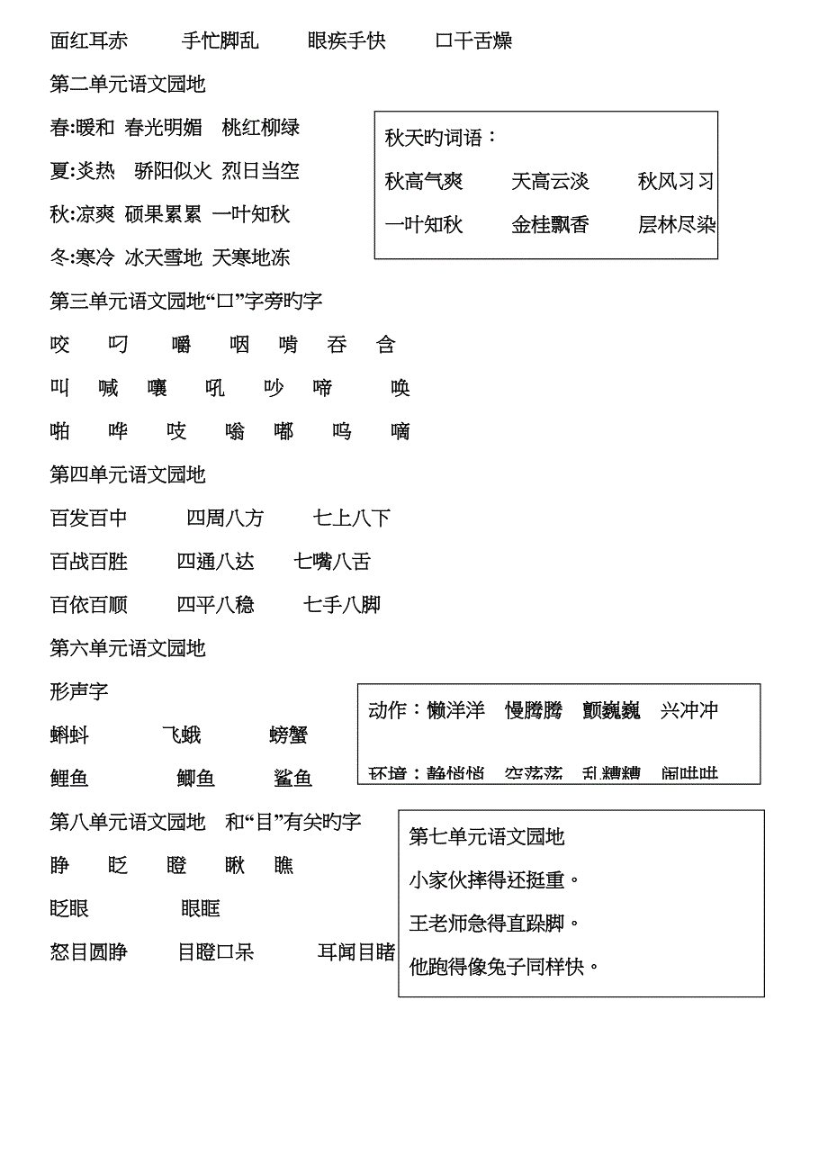 最新部编版语文三年级上册要求背诵内容(全部都有)_第3页