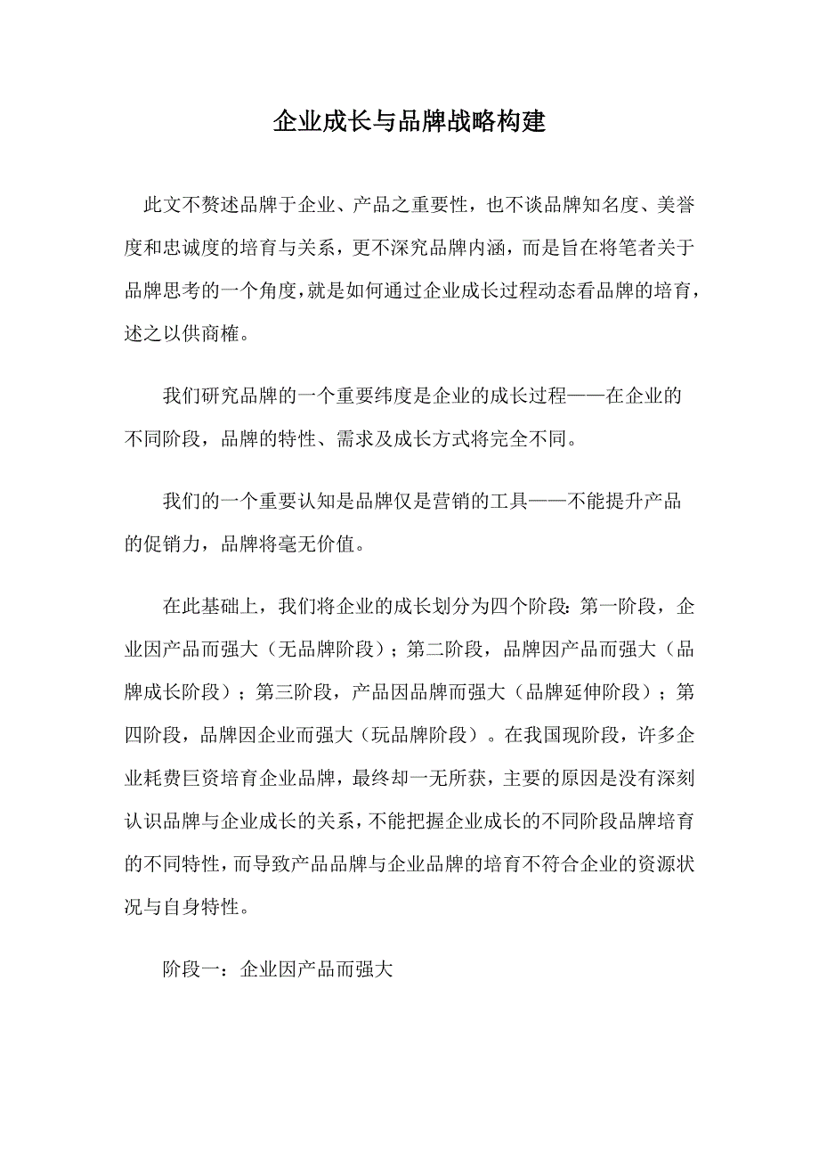 企业成长与品牌战略构建_第1页