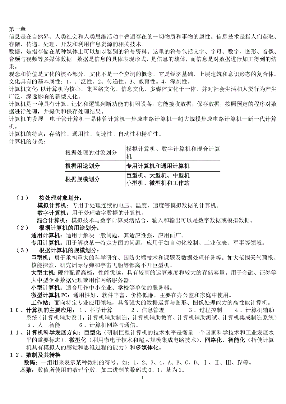 计算机文化基础必背知识点.doc_第1页