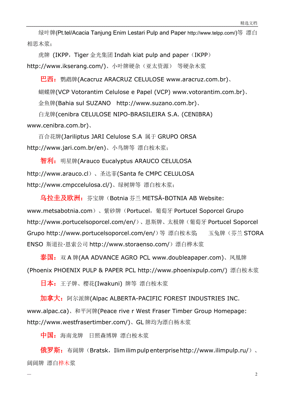 各国木浆品牌_第2页