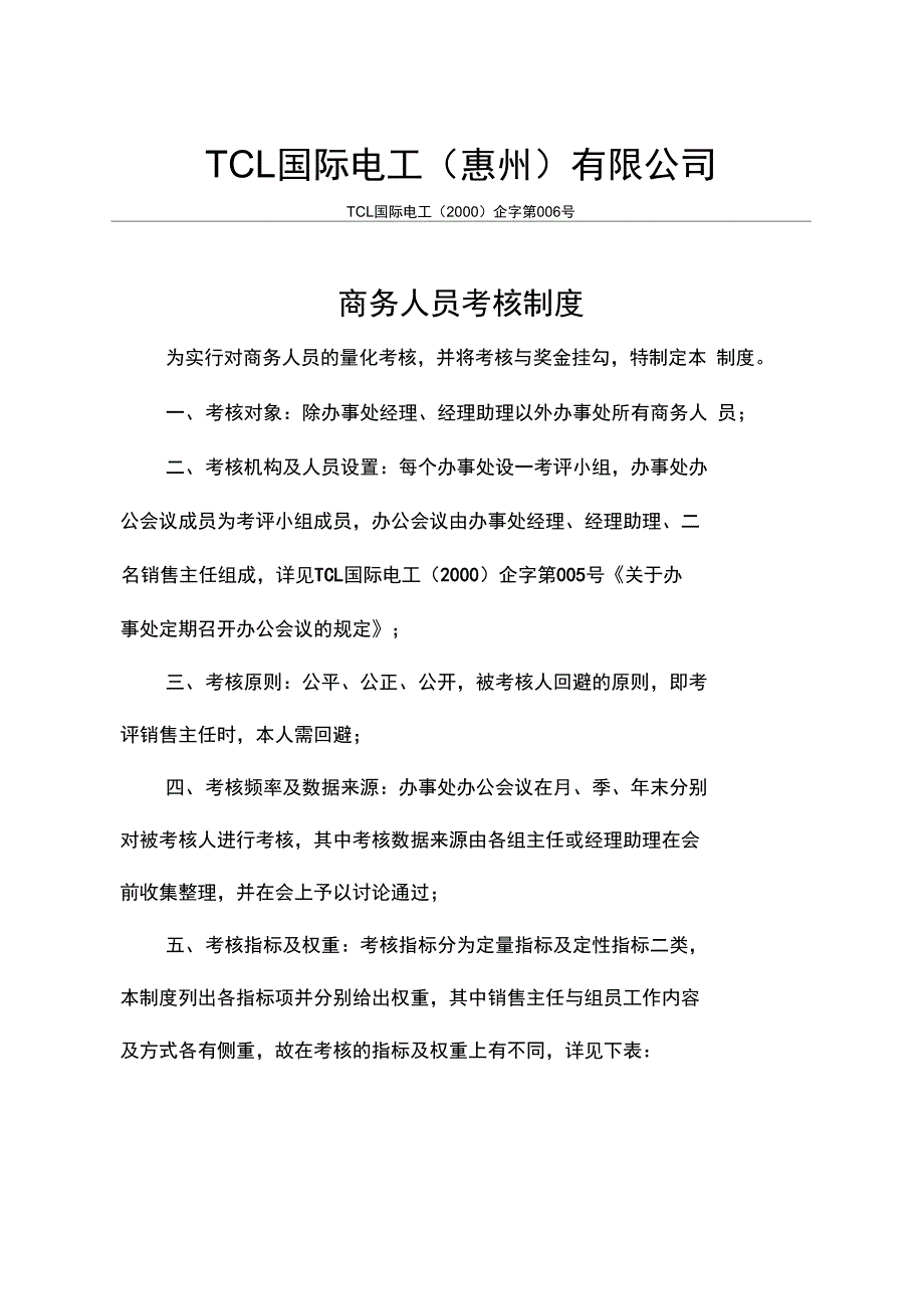 商务人员考核制度_第1页