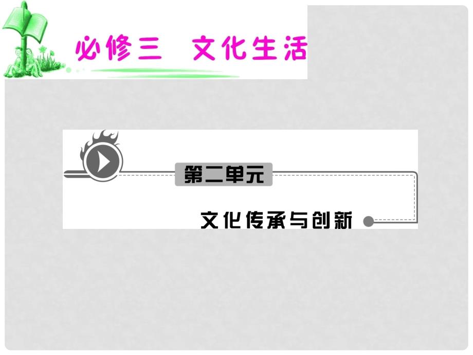 湖南省高考政治复习 第2单元第5课第1框 文化创新的源泉和作用课件 新人教版必修3_第1页