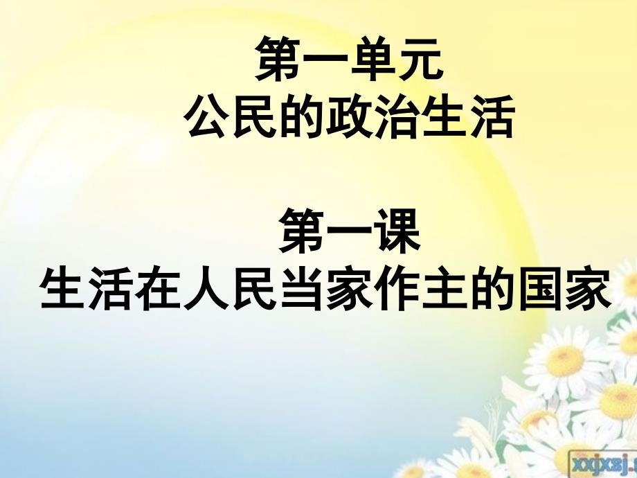 .政治权利和义务参与政治生活的准则_第1页