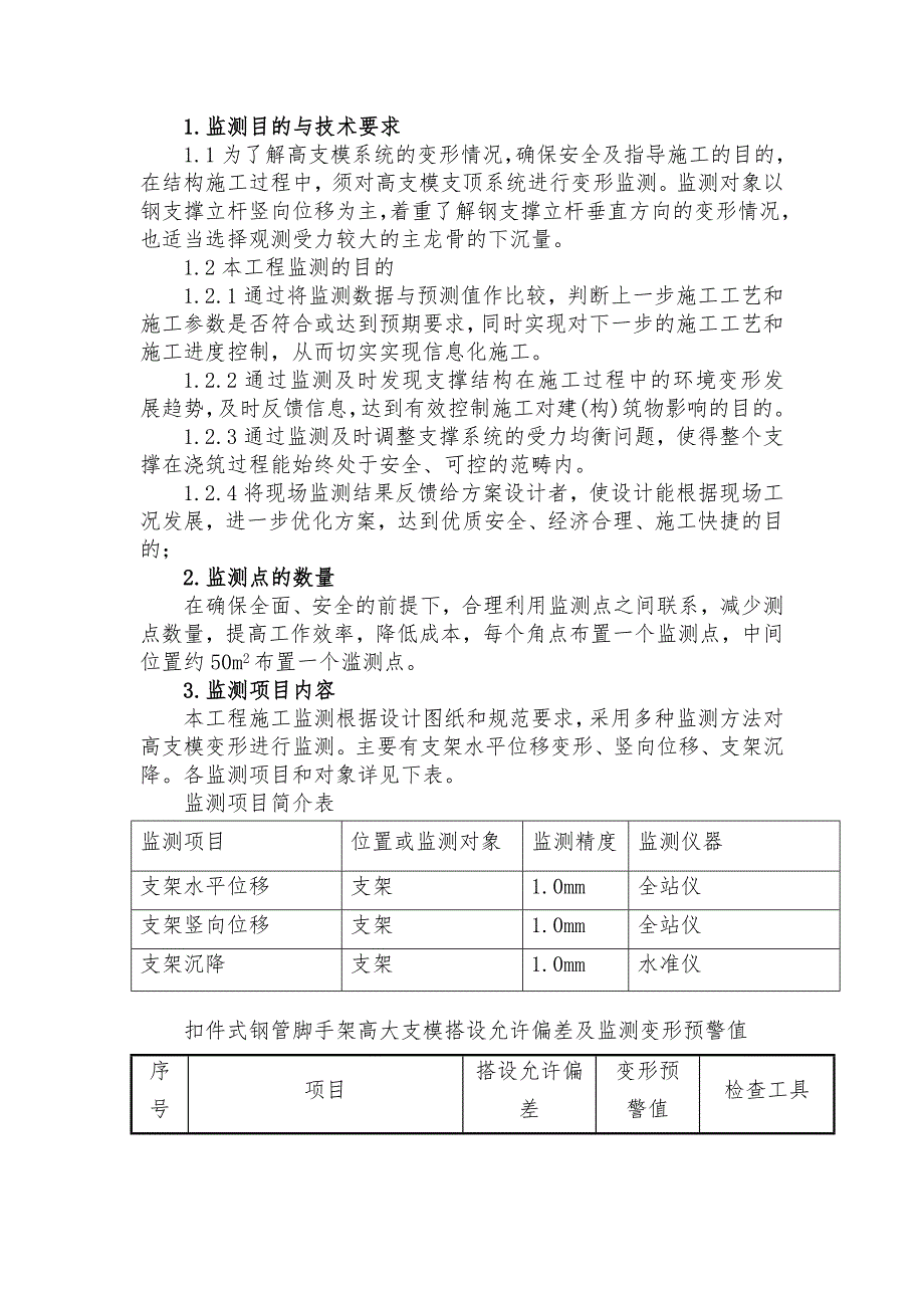 高支模监测方案_第1页