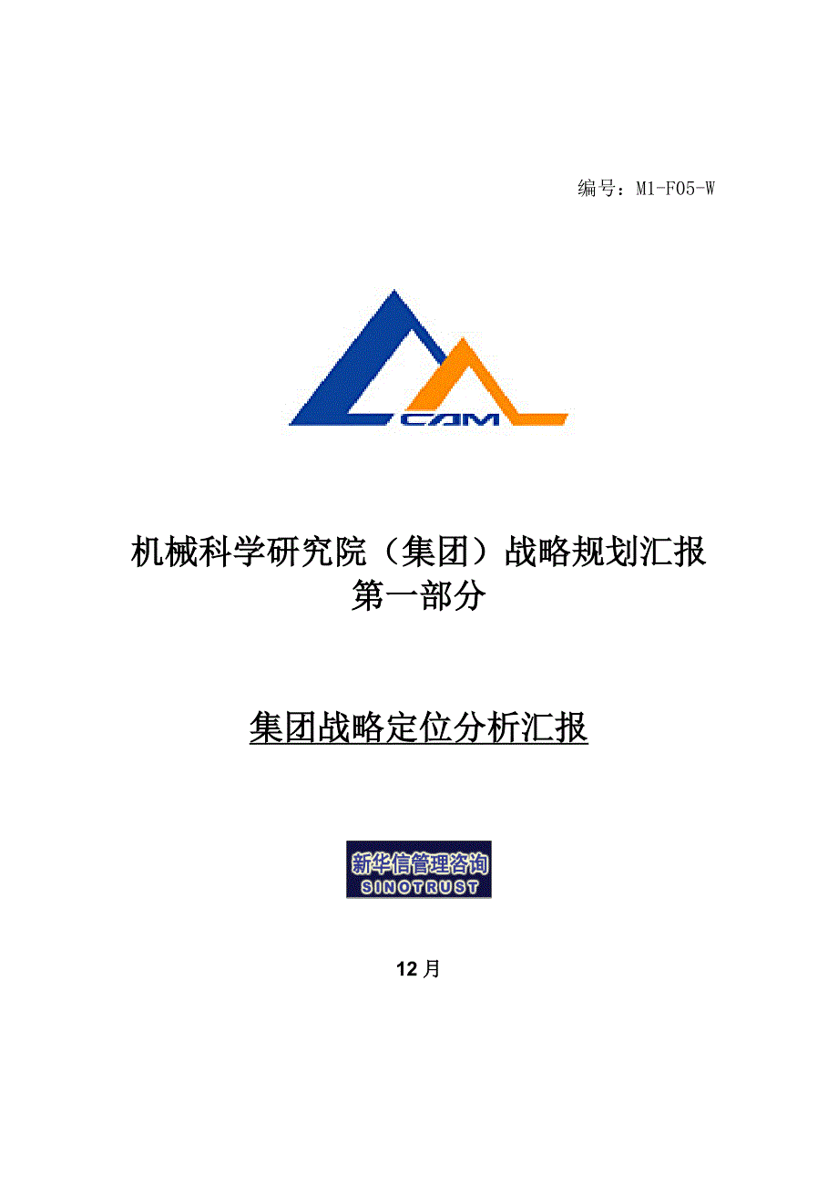 集团战略定位分析报告_第1页