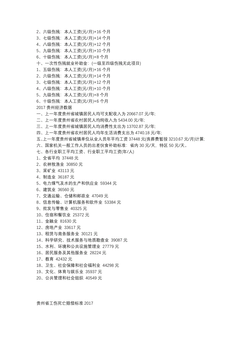 2017年贵州省工伤赔偿项目及待遇.docx_第4页