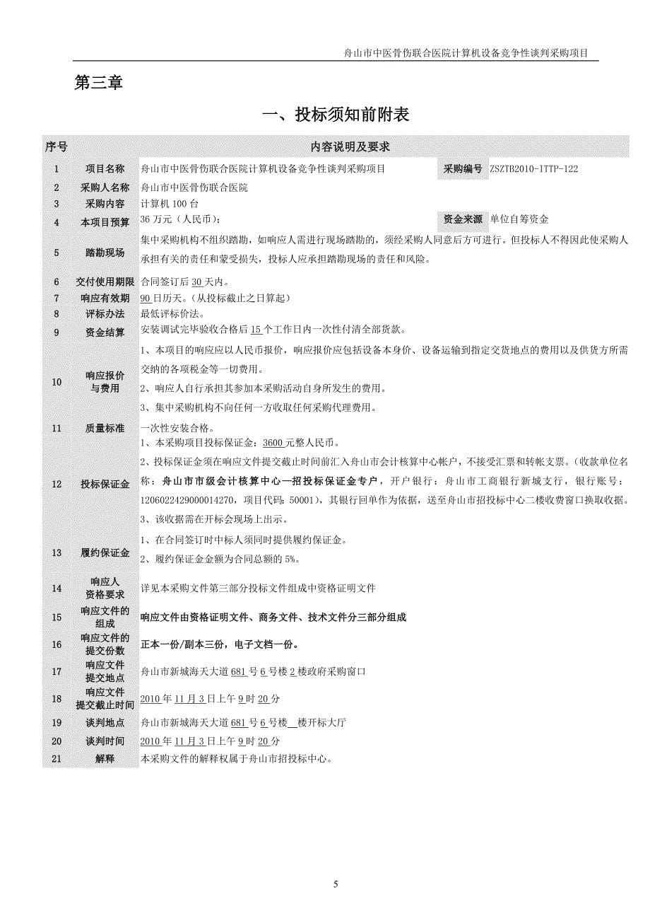 舟山市中医骨伤联合医院计算机设备.doc_第5页