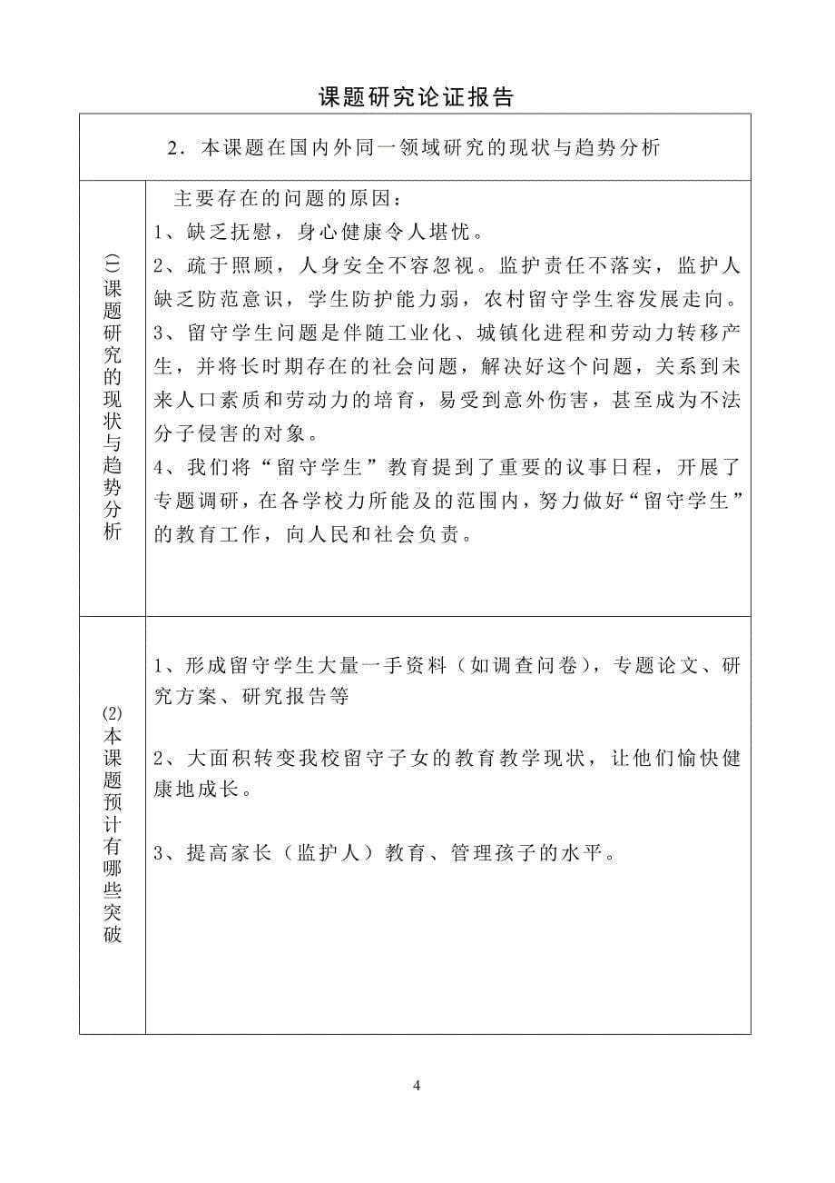 留守中学生、社区教育管理的探索-聊城市教育科学规划课题申报、评审书_第5页