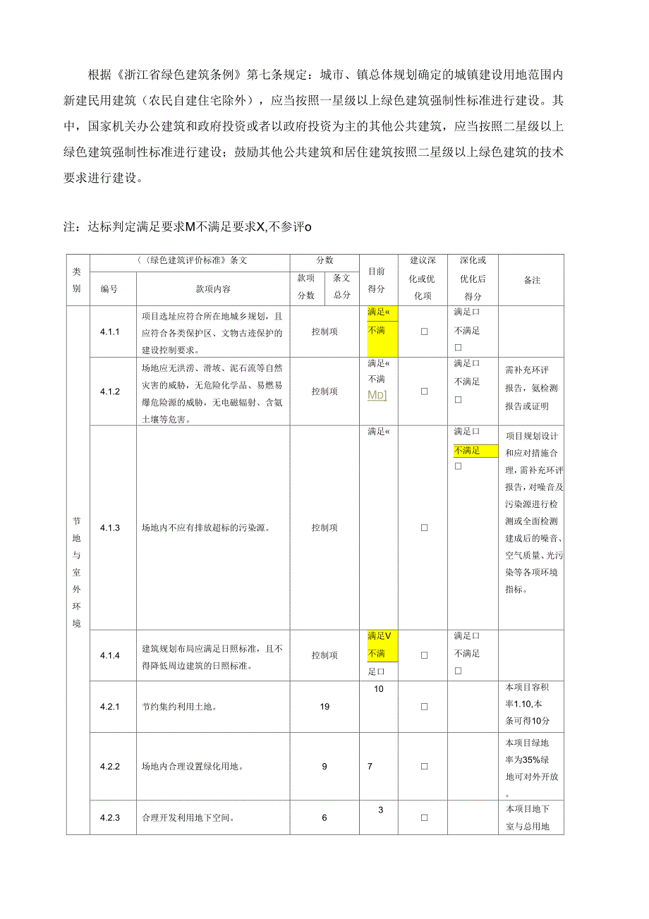 绿色建筑自评表_第3页