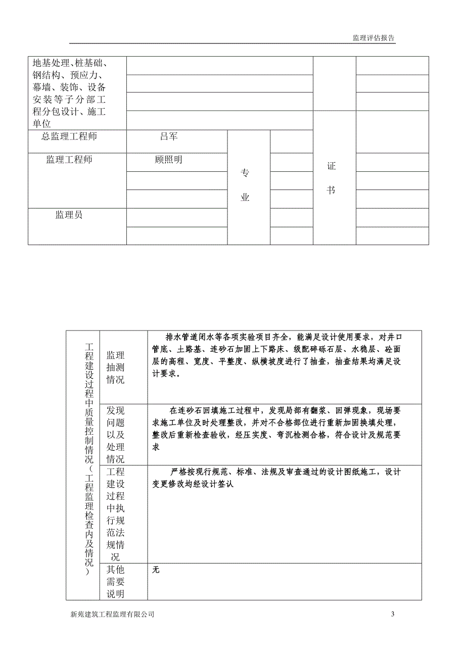 建筑工程房屋建筑工程和市政基础设施工程单位质量评估报告_第3页