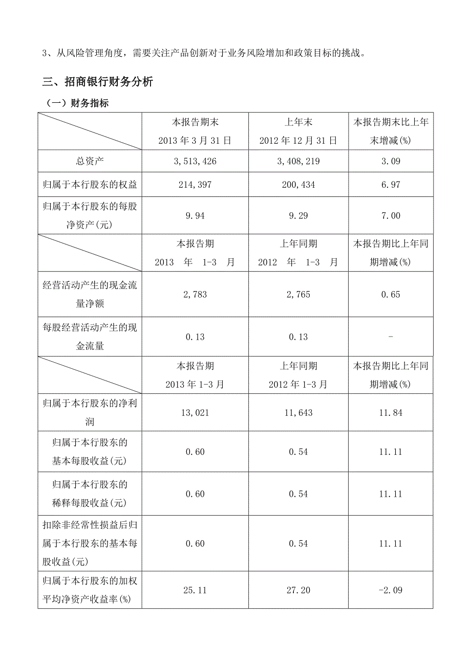 招商银行股票投资分析报告_第3页