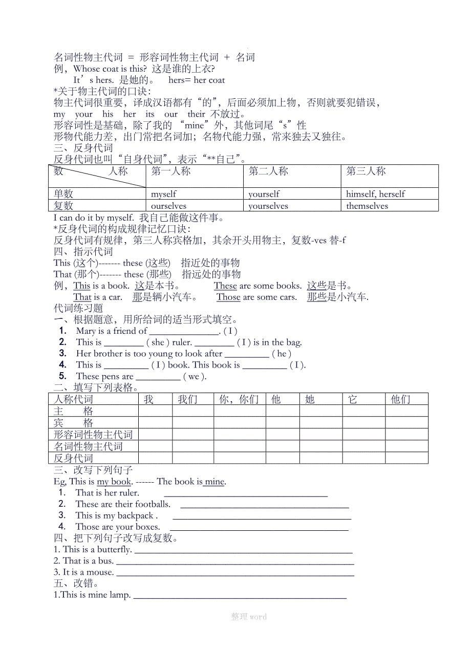 小学四年级英语语法_第5页