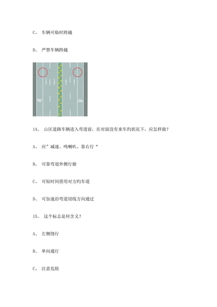 2023年驾驶员理论考试模拟考试系统.doc_第5页