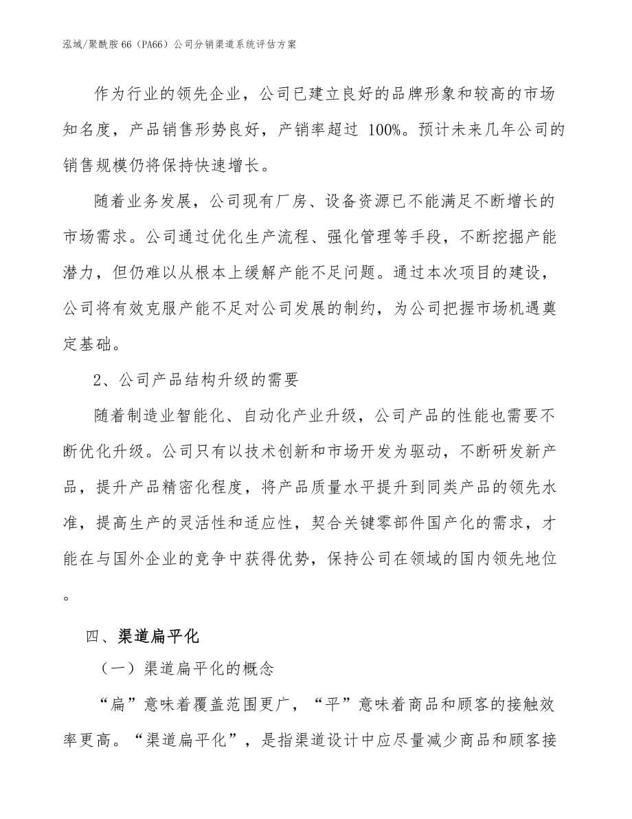 聚酰胺66（PA66）公司分销渠道系统评估方案【参考】_第5页