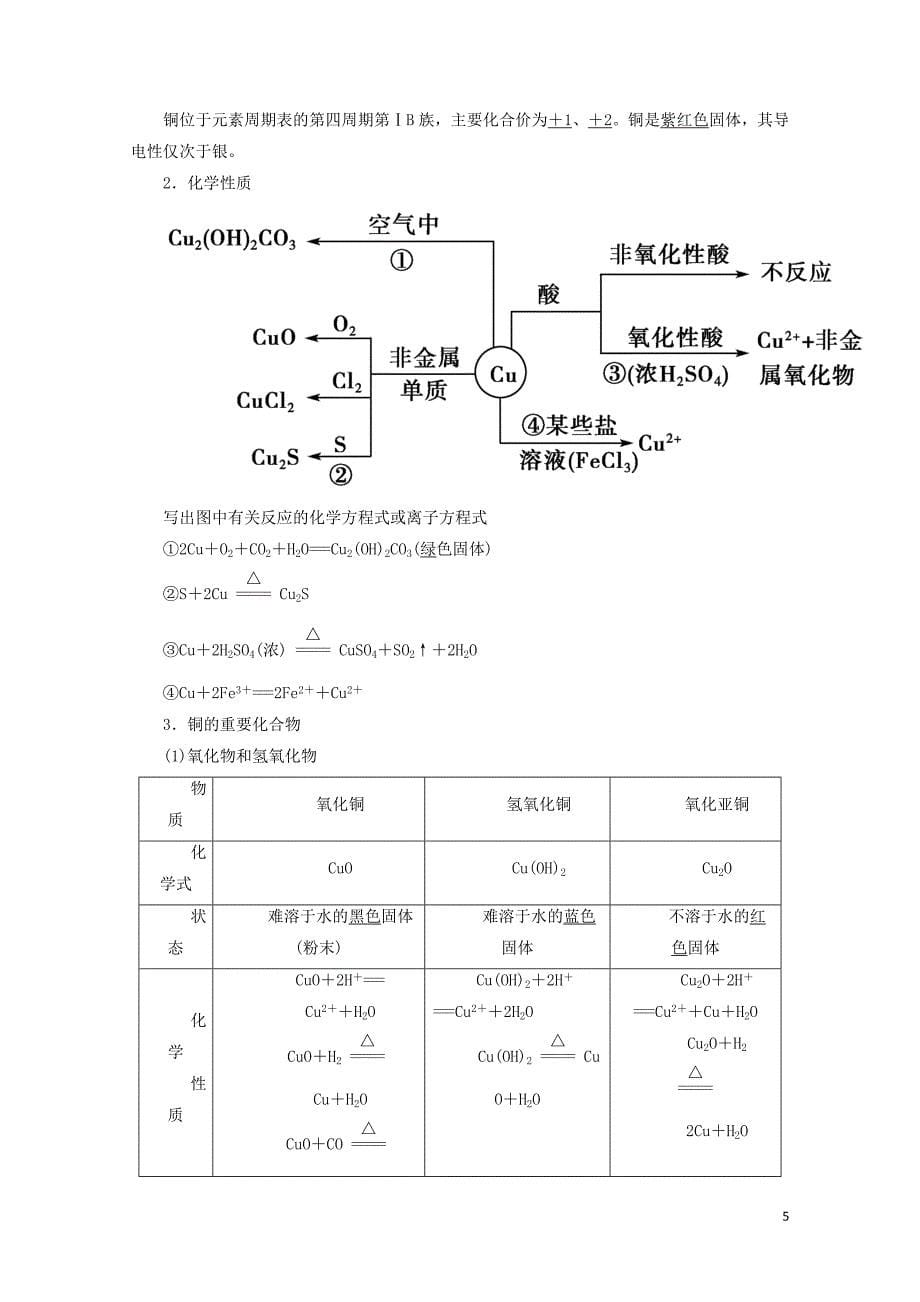 通用版高考化学微一轮复习第11讲用途广泛的金属材料开发利用金属矿物学案050916_第5页