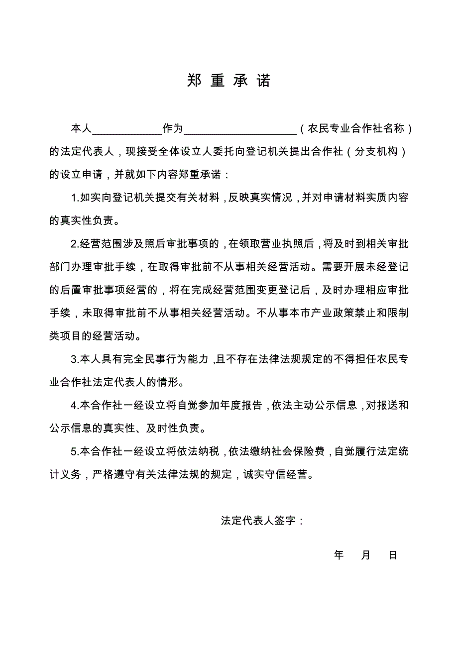 农民专业合作社设立登记申请书_第2页