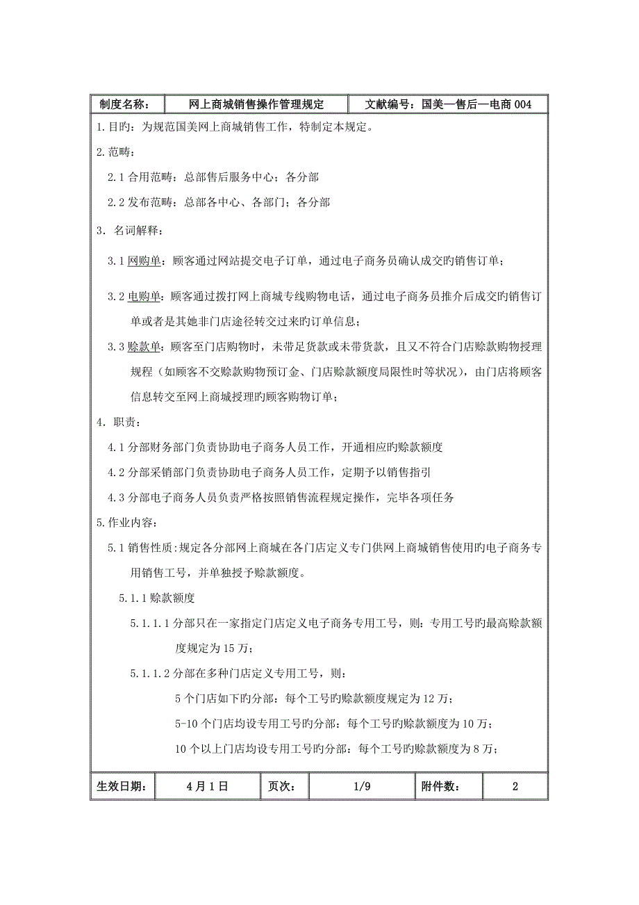 网上商城销售操作管理统一规定_第2页