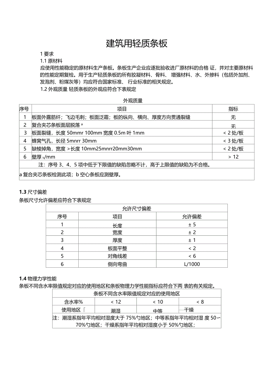 建筑隔墙用用轻质条板_第1页