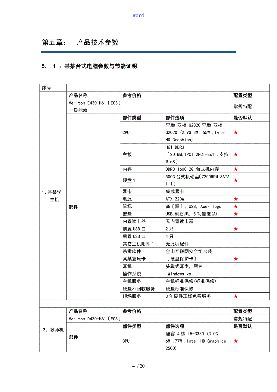 迎江区计算机的教室设备应用的的应用清单和全参数_第4页