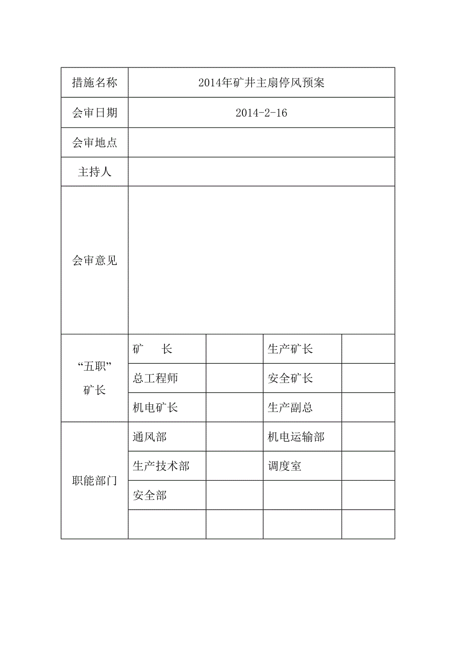 矿井主扇停风应急预案.doc_第2页