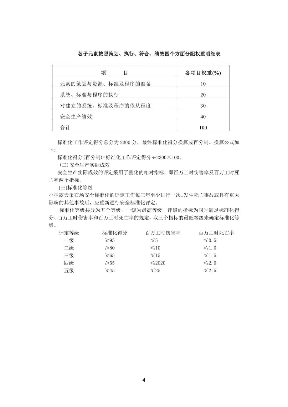 小型露天采石场安全标准化评定标准_第5页