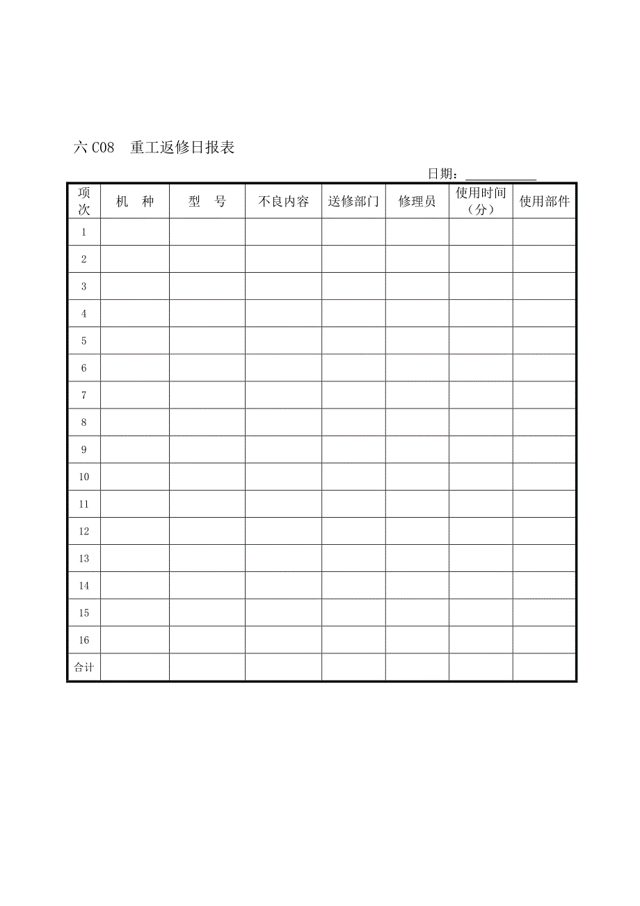 某公司质量管理表格汇总26_第4页