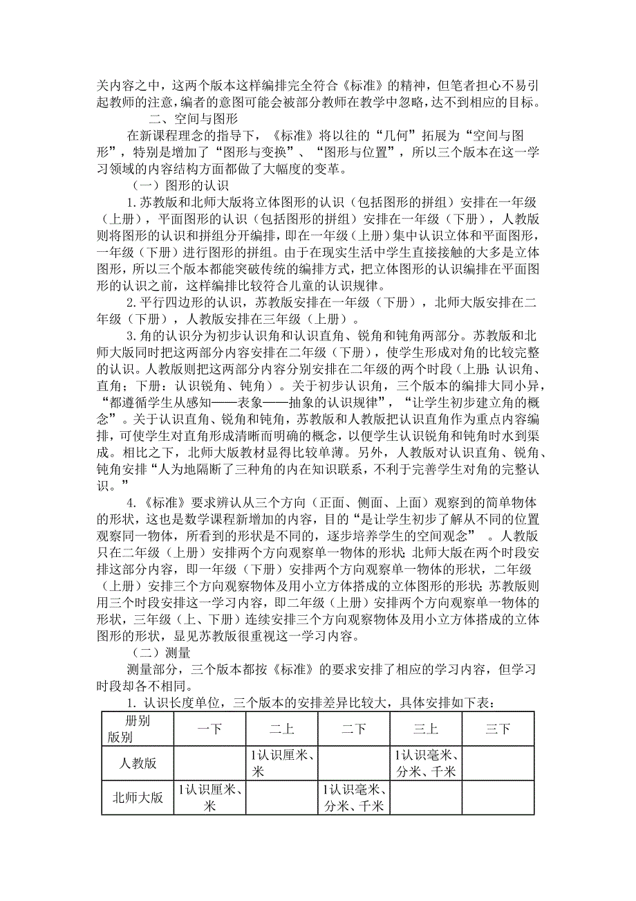 小学数学三个版本教材的内容结构对比分析.docx_第4页