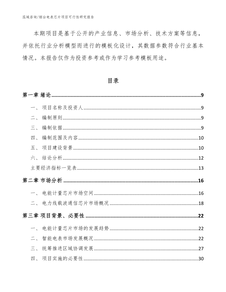 烟台电表芯片项目可行性研究报告_范文_第3页