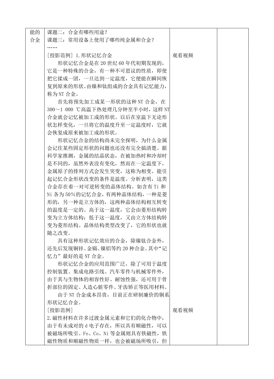 2022-2023学年高中化学上学期《用途广泛的金属材料》教学设计_第4页