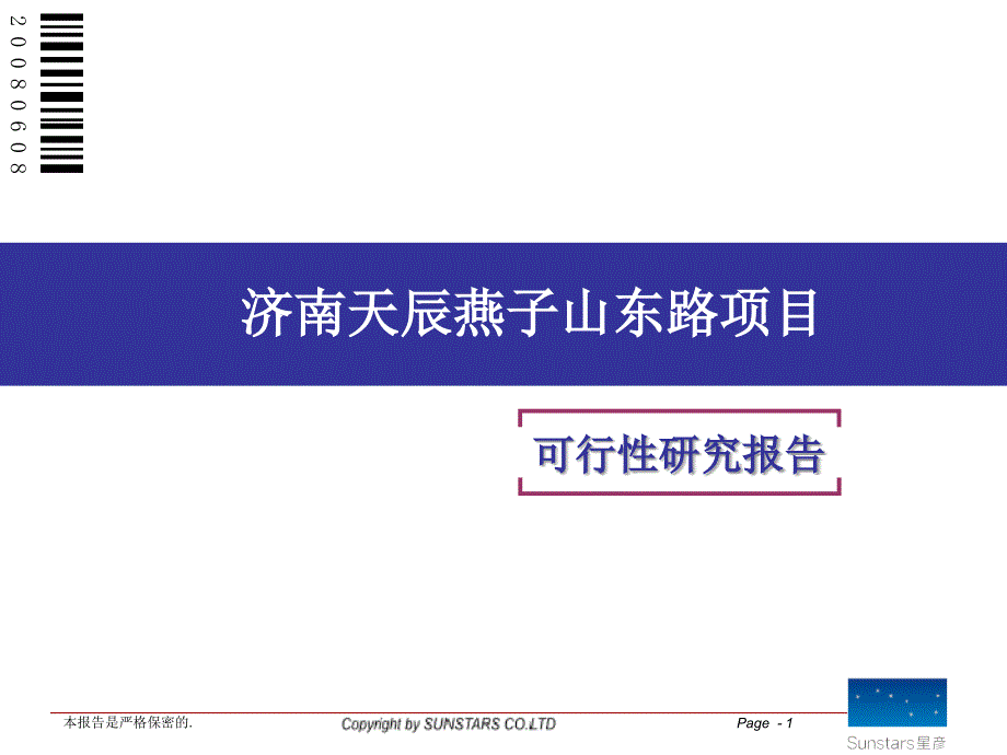 008济南天辰燕子山东路项目可行性研究报告_第1页