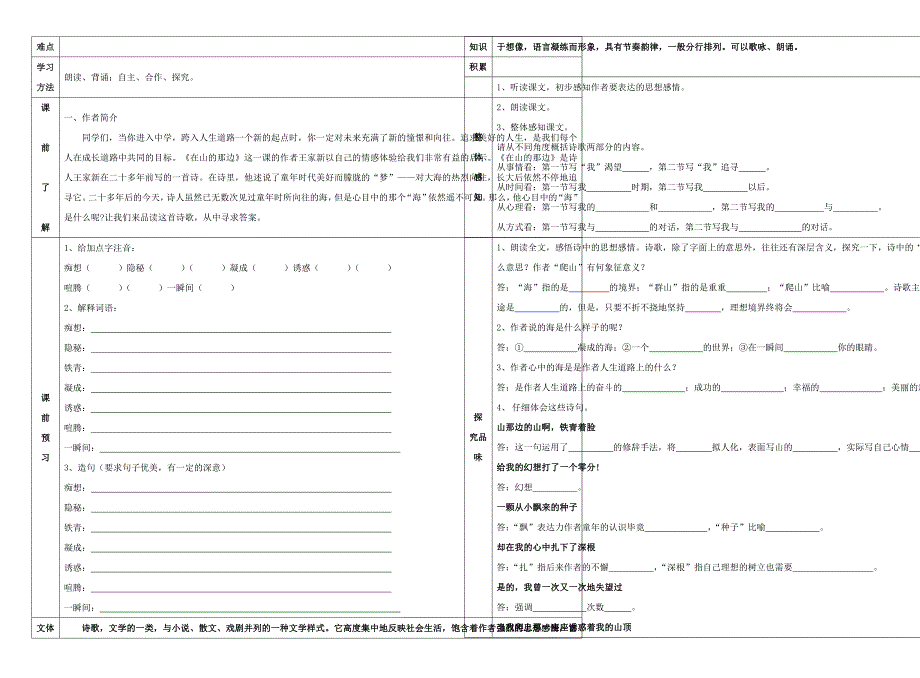 七年级语文上册在山的那边新人教版_第3页