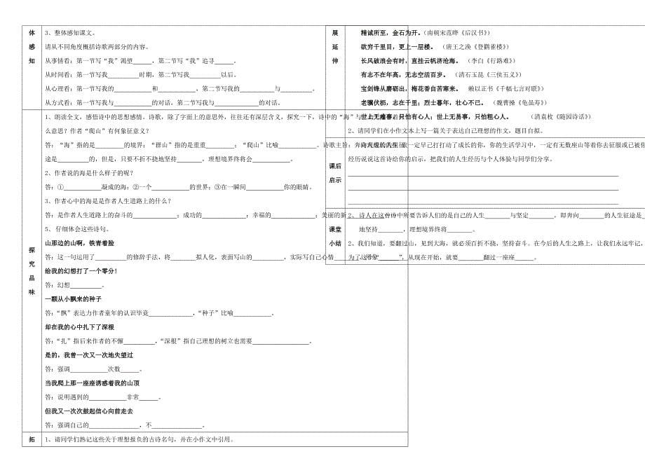 七年级语文上册在山的那边新人教版_第5页