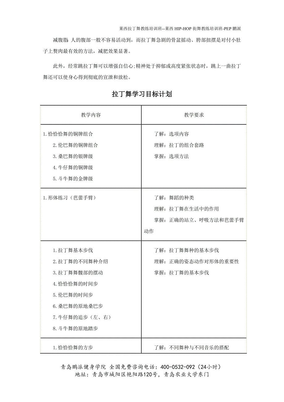 拉丁舞的五大舞种及学习目标计划.doc_第3页