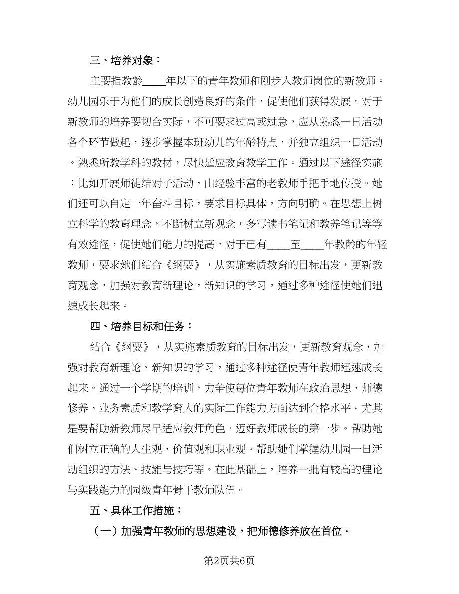 培养指导青年教师工作计划标准范文（三篇）.doc_第2页