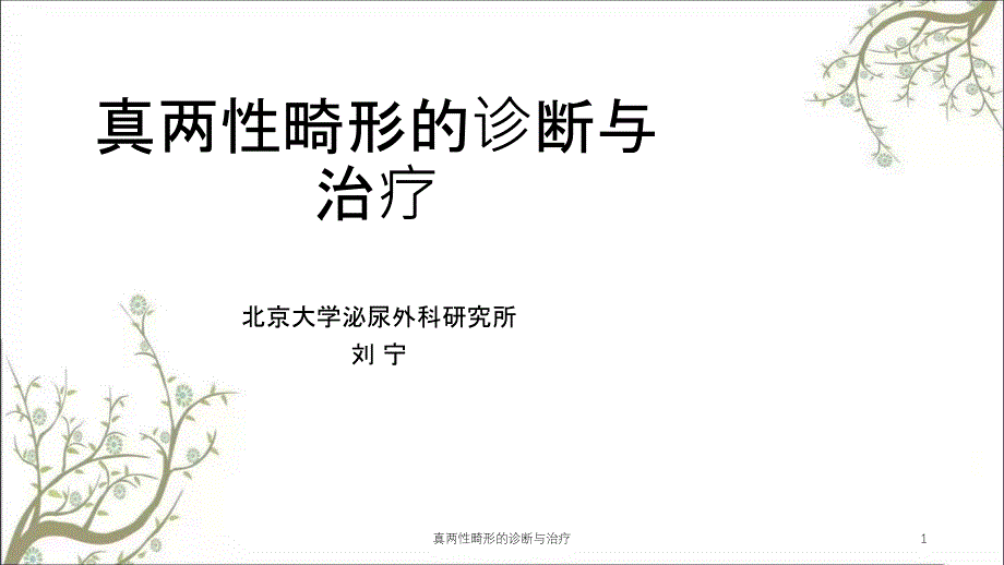 真两性畸形的诊断与治疗课件_第1页